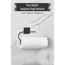 Akıllı Bayi Yapışkanlı Kare Başlıklı Siyah Kağıt Havluluk