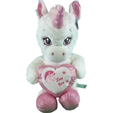 Akıllı Bayi 63019 Peluş 60 cm Kalpli Boynuzlu At