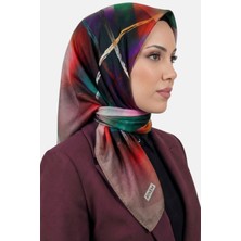 Hadiora Kadın Vizon Pembe  Soyut Çizgi Desenli Dikişli Yazma