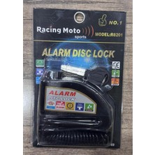 Motobisavm Disk Kilidi Siyah - Alarmlı - Hatırlatıcı Kablolu