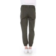 Klins Kids Kadın Zincir Aksesuarlı Haki Pantolon