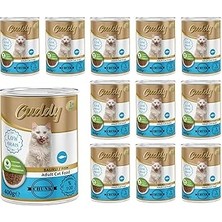 Uravas Store Cuddy Yetişkin Kedi Balıklı ve Jöleli Konserve Mama 400 gr x 12 Adet