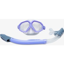 Premini Renkli Çift Lens Unisex Şnorkel Seti, Denizde Keşif ve Eğlence Için