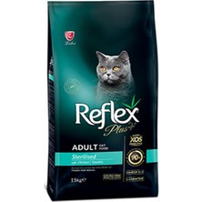 Reflex Plus 15 kg Kısırlaştırılmış Yetişkin Kedi Maması Tavuklu Somon Tatlı Menşei Türkiye