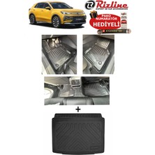 Rizline Volkswagen T-Roc 2026 Sonrası Havuzlu Paspas ve Alt Kademe Bagaj Havuzu Seti Siyah