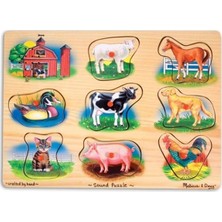 Melissa & Doug Ahşap Sesli Yapboz Çiftlik Hayvanları