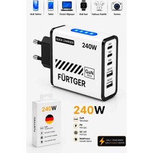Fürtger 3 Type-C + 2 Usb-A Toplam 5 Çıkışlı + 20W Şarj Aleti