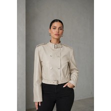 Velmora Leather Hakiki Deri Kadın Ceketi