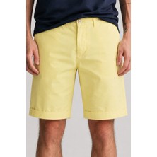 Gant Men's Regular Fit Allister Sunfaded Chino Bermuda Yellow Shorts Erkek Kanvas Bermuda Şort Sarı