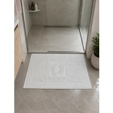 Livera Home %100 Pamuk Premium Yüksek Emici Desenli Ayak Havlusu, Banyo Paspası (50X70CM)
