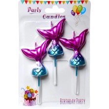 Women's Heart Balık Kuyruğu Deniz Kızı Pasta Mumu