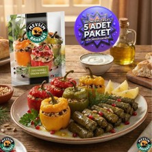 Dört Mevsim Baharat Paket Zeytinyağlı Dolma Harcı (5X100GR) - Yüksek Kalite Zeytinyağlı Sarma Dolma Içi Baharatı5