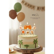 Gold Center Safari Tema Happy Birthday Mum Seti 6lı Pasta Mumu
