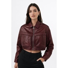 Velmora Leather Hakiki Deri Kadın Ceketi