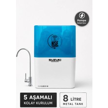 Aquafit Pompalı Su Arıtma Cihazı 5 Aşamalı Tezgah Altı Ev Tipi Içme Suyu Arıtma Sistemi