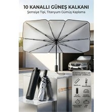 Akıllı Bayi Şemsiye Tipi Araç Güneşliği, Katlanabilir Oto Ön Cam Güneşlik, 10 Telli Uv Korumalı 723210
