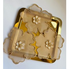 Elçiçek Homedecor Sunum Peçete,kokteyl Peçete,kahve Yanı Sunum Peçete,karolin Peçete 3 Adet