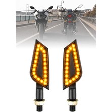 Dekohop Universal Model Motosiklet LED Sinyal Lambası Sarı/amber LED Işık | Vidalı Montaj