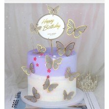 Women's Heart Gri Kelebek Süs 42 Adet