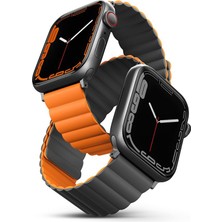 Uniq Watch Ultra 49MM Revix Reversible Manyetik Kordon - Gri-Turuncu