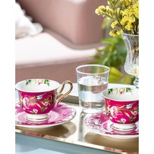 Empressco Mor Bone China Kahve Fincan Takımı, 4 Parça, 2 Kişilik