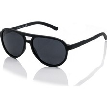 Le Miel Eyewear Mat Siyah Polarized Pilot Unisex Güneş Gözlüğü