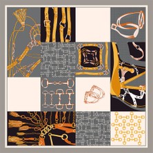 Deserto Fashion İPEK SATEN EŞARP 2026 Avantgarde serisi  %100 İpek   90x90
