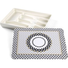 Lotus Melamin Kaşıklık 36 x 28 cm Yüks:4 Cm-2 Pç.