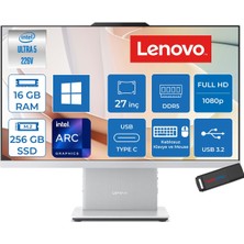Lenovo Ideacentre Aıo 24ILL11 Intel Core Ultra 5 226V Up 4.5ghz 16GB Ddr5 256GB SSD Arc™ Graphics 130V 23.8" Fhd IPS 100Hz Anti-Glare, 99% Srgb WIN11PRO Allınone Bilgisayar F0JY0019TRP01+ZETTAUSBBELLEK