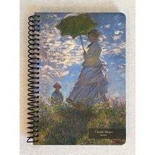 Colornote Papirüs Tuval, Çizgisiz (Düz) Defter, Spiralli, Sert Kapaklı (Ön Kapak Görseli; Gezinti- Claude Monet) 16 x 23 Cm, 100 Yaprak