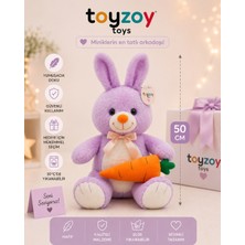 Toyzoy Toys Havuçlu Sevimli Peluş Oyuncak Tavşan 50 cm - Sevimli & Yumuşak