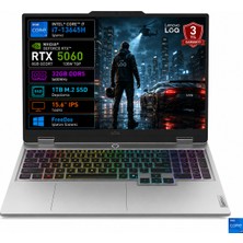Lenovo Loq 15IRX10 83JE01BETR-02 I7-13645HX 32GB 1tb SSD RTX5060 8gb Tgp 100W 15.6" IPS 144Hz Freedos Taşınabilir Bilgisayar