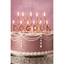 Gold Center Iyi Ki Doğdun Rose Gold Mum