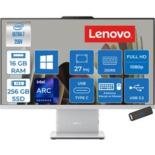 Lenovo Ideacentre Aıo 27ILL11 Intel Core Ultra 7 256V Up 4.8ghz 16GB Ddr5 256GB SSD Arc™ Graphics 140V 27" Fhd IPS 300NITS 99% Srgb WIN11HOME Allınone Bilgisayar F0JW0010TRH01+ZETTAUSBBELLEK