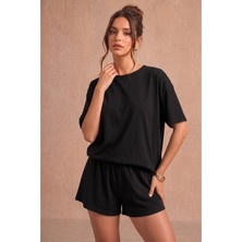 Bella Notte Soft Touch Dokuma Viskon Yazlık Pijama Takımı
