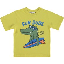 Civil Boys Fun Dude Baskılı 2-5 Yaş Tişört - Sarı