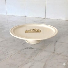 Bereka Metal Kek ve Pasta Standı Sunum Tabağı 30 cm Paslanmaz Ikramlık