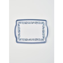 Bella Maison Paisley Melamin Tepsi Mavi (42X31 Cm)