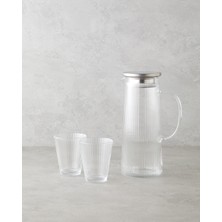 Empressco Şeffaf Cam Su Takımı 3 Parça, 1200 ml ve 220 Ml, Şık ve Dayanıklı
