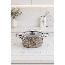 Cocinero 3116 Bej Granit 26 cm Derin Tek Tencere