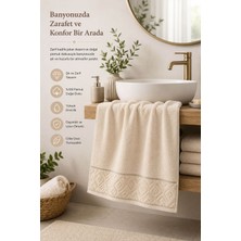 Elif Mira El Yüz Havlusu 50X90 cm %100 Pamuk Kısmi Kadife Jakar Nova Collection