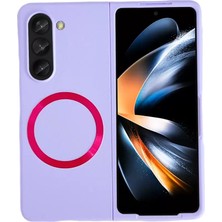 ÖNÇ - PRİME Samsung Galaxy Z Fold 5 Kılıf Mata Fold Kapak - Lila