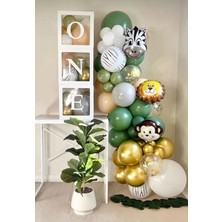 Gold Center Hayvan Kafalı Safari Balon Zinciri Seti 100 Lü