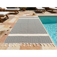 Ludia Ludıa Motifli %100 Pamuk Premium Saçaklı Peştemal Havlu 100X185 cm