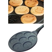 Empressco Döküm Granit Kaplama Emoji Pankek Tavası 28CM, Lezzetli Kahvaltılar Için