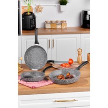 Empressco Ultra Granit 3'lü Set, Dayanıklı ve Şık Mutfak Gereçleri