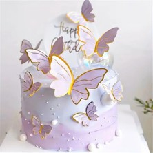 Women's Heart Mor Kelebek Süs 42 Adet