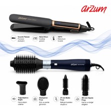 Arzum AR5162 Revolution Iyonik Hava Üflemeli Saç Şekillendirici + AR5035 Mona Sense Dijital Ekranlı Seramik Saç Düzleştirici Profesyonel Saç Bakım Seti