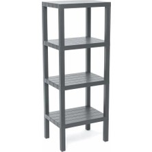 Belirtilmemiş 4 Rafli Gri̇ Modüler Üni̇te Plasti̇k 38X29X100 cm (5047)