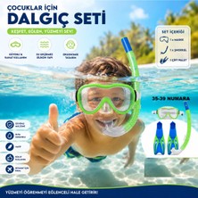 Premini Yeşil Çocuk Dalış Seti Firefly St3 Iı 3 Parça Şnorkel Dalış Malzemesi